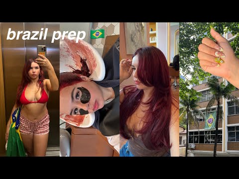 prep with me for brazil 🇧🇷 | new hair, nails & pedi, flight essentials