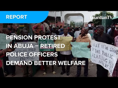 Pension protest in Abuja: Retired police officers demand better welfare