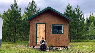 Building A Small SIMPLE Off Grid Cabin: Finishing Back Room, Bad Mosquitos