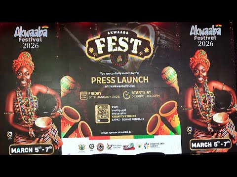 YouTube video thumbnail: 2026 Akwaaba Festival Launched in Accra