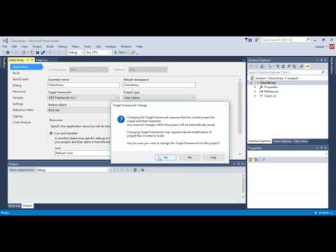 Как изменить target framework