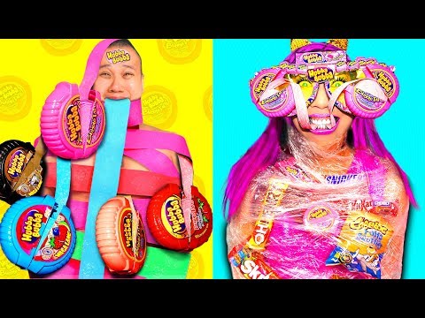 WOW! Funny Hubba Bubba Prank War w/ DIY Hubba Bubba Sunglasses (CC Available)