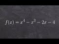 Synthetic Division and Polynomial Concepts