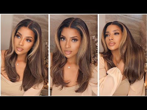 Effortless Glamour at Home! | Best Glueless Human Hair Brown Wig with Highlights | Hairvivi