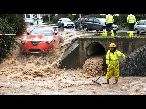 Huge Flash Flood Cleanup – Clearing Drains Underwater