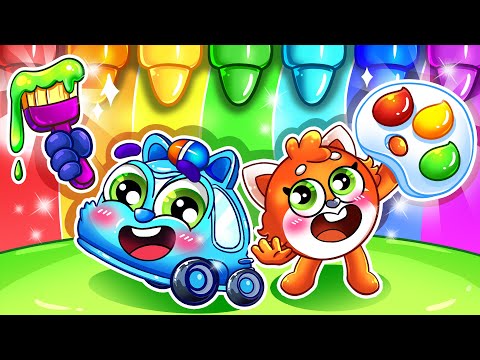 Colorful Crayons Song | The Colors Song + More Nursery Rhymes by Baby Cars & Friends