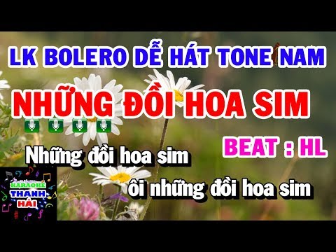 Karaoke Liên Khúc Nhạc Sống Bolero Tone Nam | Những Đồi Hoa Sim – Chỉ Có Bạn Bè Thôi | Thanh Hải