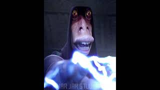 Darth Jar Jar vs. Anakin and Obi Wan #darthjarjar #jarjarstudiosplus  #starwarsmemes