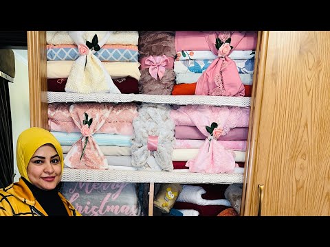 اسهل واحدث طريقه لتطبيق الفوط والملايات مع شيري #فرش_دولاب_العروسه