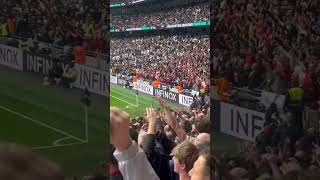 Nottingham forest fans chant Evangelos Marinakis name at Tottenham Hotspurs stadium #nffc #thfc
