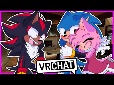 Movie Sonic and Movie Shadow Meet Movie Amy In VR CHAT!!