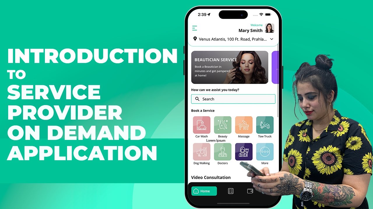 service provider app Demo Video service provider app live video demo