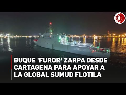 Buque 'Furor' zarpa desde Cartagena para apoyar a la Global Sumud Flotila