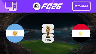 Argentina vs Egypt | 2026 FIFA World Cup | Round of 16 | Match Prediction