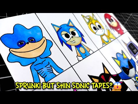 Dibujo los PERSONAJES de INCREDIBOX SPRUNKI:  Shin Sonic tapes - Running (MOD)⚠️ Incredibox Sprunki