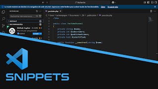 Extraits de code | Visual Studio Code - EP8