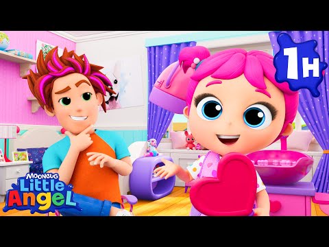 Daddy’s Glam Day! 💄 | Nursery Rhymes for kids - Little Angel