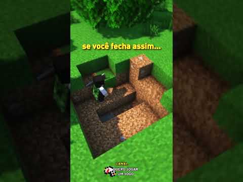 O buraco de creeper é revelador no Minecraft...  #minecraft #minecraftmemes