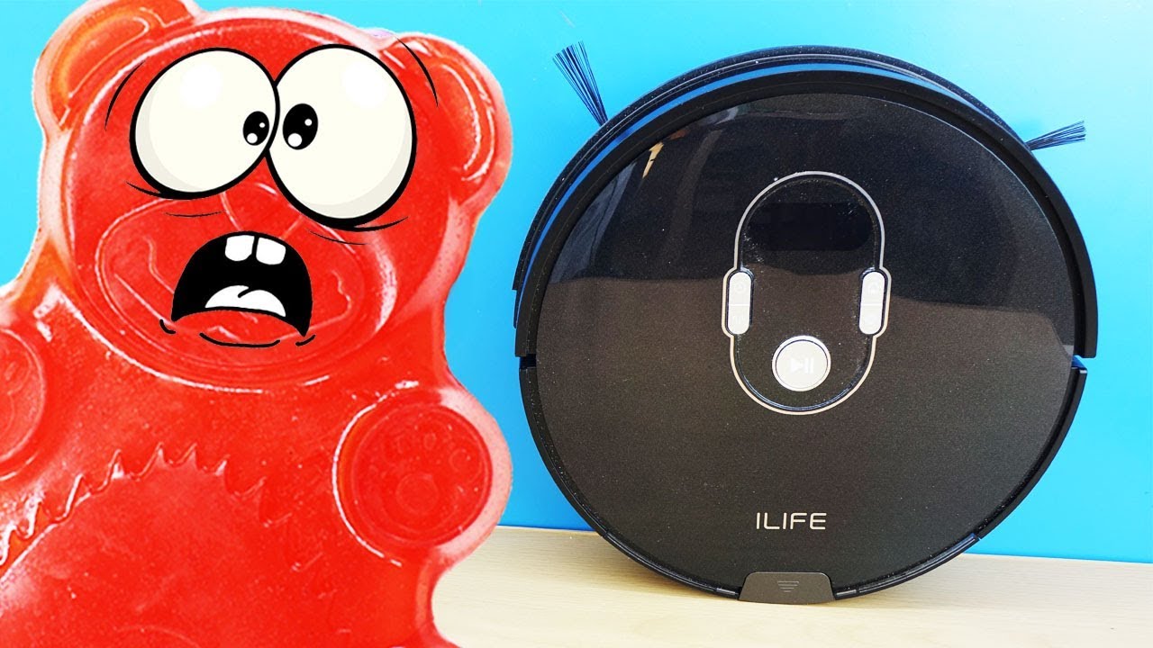 Челендж желейный медведь валера против робота пылесоса ilife a7