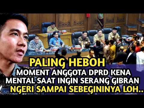 SEMUA TERDIAM ! MOMENT ANGGOTA DPRD PDIP KENA MENTAL SAAT INGIN PERMALUKAN GIBRAN DIDEPAN UMUM !