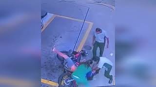 Petrol Station Attendant Dubbed Hulk Woman Wrestles Biker To The Ground After He Tries To Ride Off