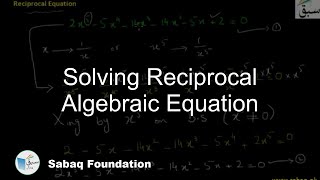 Solving Reciprocal Algebraic Equation