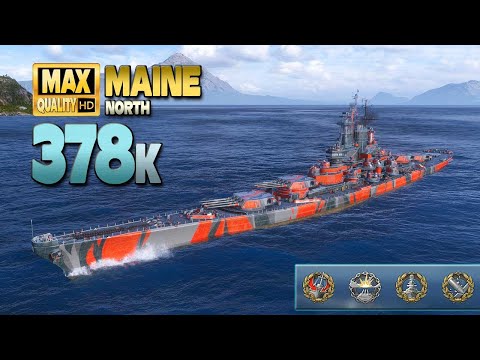 Battleship Maine  Thriller on map North   World of Warships