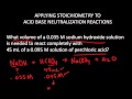 Stoichiometry and Acid-Base Reactions