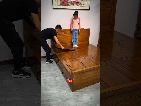 The Brother Got Scared by Two-Headed Witch😨 ~ mini wood toy- woodworking art skill/wood hand #shorts