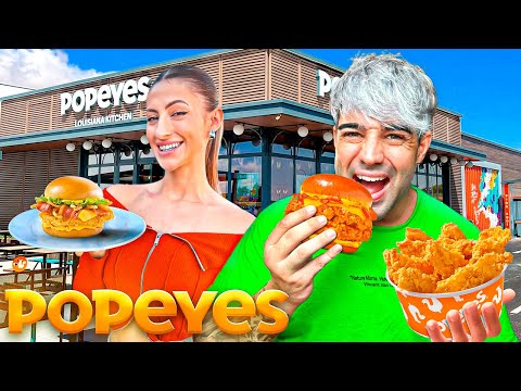 PROBAMOS POPEYES por PRIMERA VEZ!! ¿Qué tal está su pollo frito?