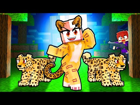 JOGANDO como GAROTA LEOPARDO no MINECRAFT!
