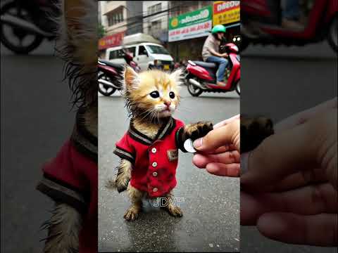 Chú mèo con tội nghiệp bị bạn bè chế giễu vì ăn bánh bò bẩn #JDVP
