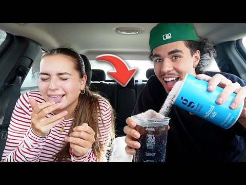 DUMPING A WHOLE BOTTLE OF SALT IN MY GIRLFRIENDS DRINK!!
