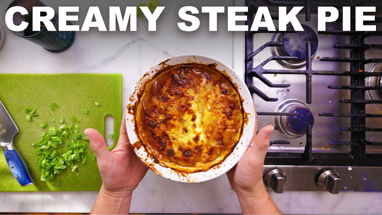 Steak and potato gratin/pie
