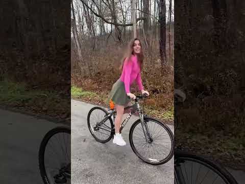 She rides a bike without a saddle.😅😂#comedy #shorts #funny #TuấnFamily