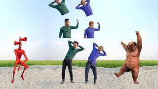 2 cute brothers body parts catching & Icecream, laddu eating vs dancing siren & fat dog- magic video
