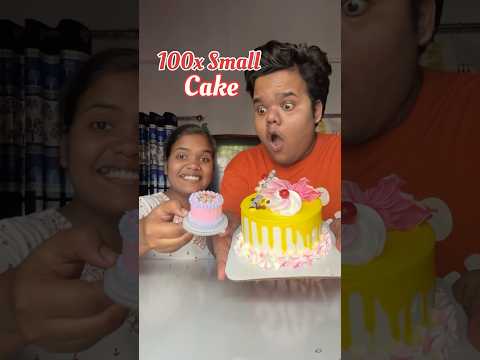 100 Times small cake then a normal cake #shorts