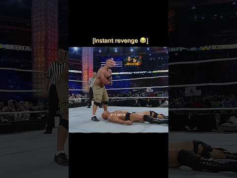 Instant Revenge ~ John Cena 😂 vs Rock😨 #wwe#johncena#therock