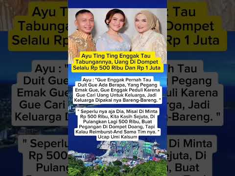 Ayu ting-ting ternyata tidak tahu isi tabungannya berapa #foryou #artis #keluargaartis #masukberanda