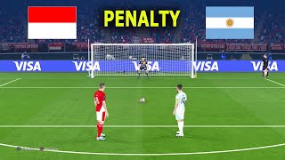 INDONESIA vs ARGENTINA - PENALTIES - FINAL  | FIFA World Cup 2026 USA | All Goals | PES Gameplay