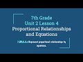 Constant of Proportionality Concepts