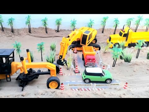 BUILDING A ROAD FOR CARS IN THE SAND