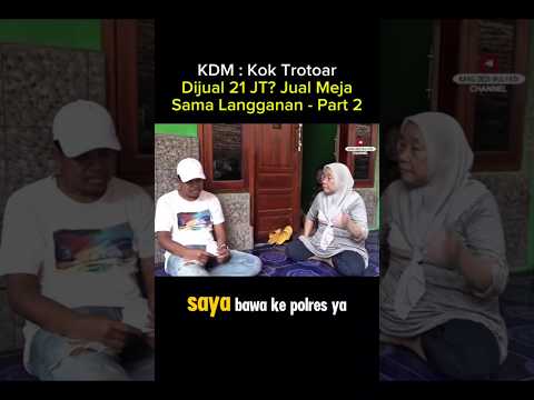 Kok Trotoar Dijual 21 JUTA? Tanya KDM, Berdalih Bukan Jual Trotoar Tapi Jual Meja & Langganan #kdm