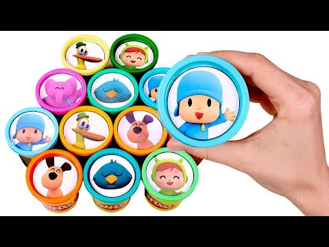 Sorpresas Divertidas de Pocoyo 👶🌈 Abrimos botes Play Doh de colores de Pocoyo