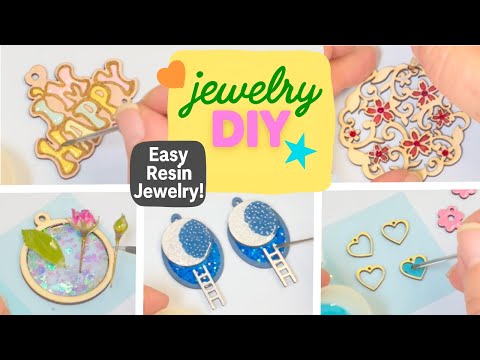 DIY  Wood  and Resin Jewelry Tutorial | Laser Engraving & Cutting with Flux Ador