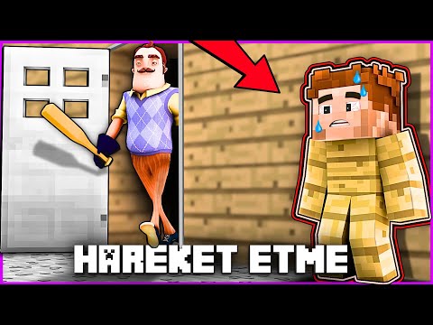 GECE 3'TE HELLO NEİGHBOR GÖRÜRSE ÖLÜRSÜN! 😱 - Minecraft