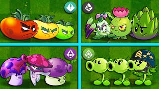 Random 4 Best Team Plants PEA x LASER x SPEAR x POISON - Who Will Win? - PvZ 2 Battlez