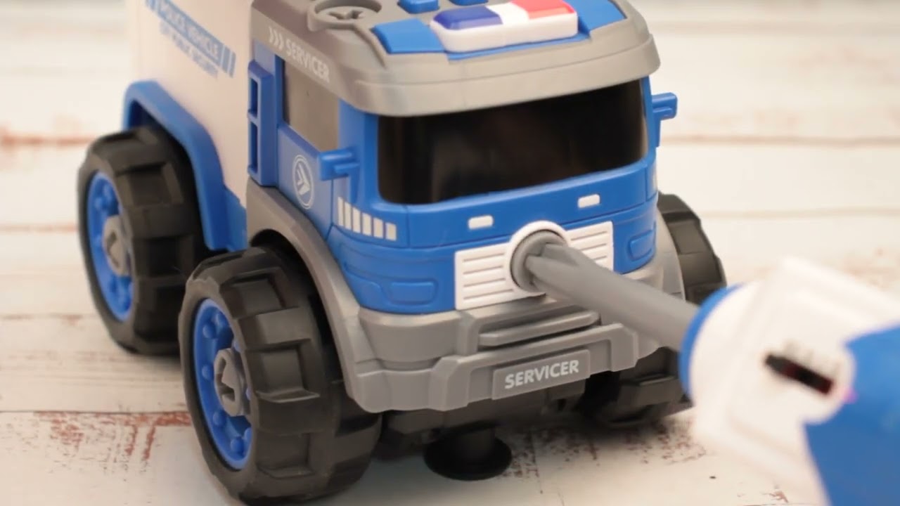 Сборный полицейский грузовик-трансформер Lanson Toys р/у - видео