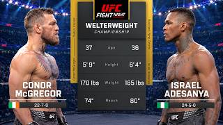 Conor McGregor vs Israel Adesanya Full Fight - UFC 6 Fight Night