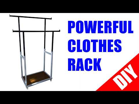 Powerful Rack for Clothes, withstands more than 200 lbs! Double Rods Garment Rack with Wheels